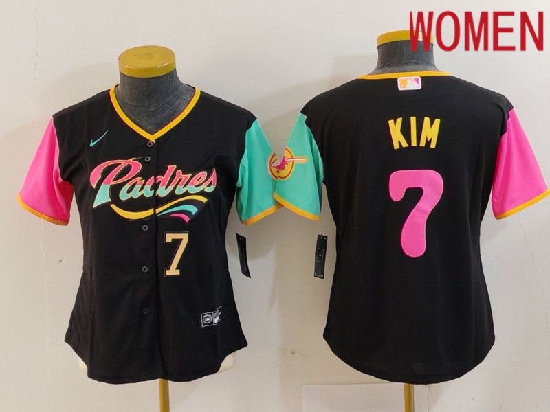 Women San Diego Padres #7 Kim Black City Edition 2024 Nike MLB Jersey style 13